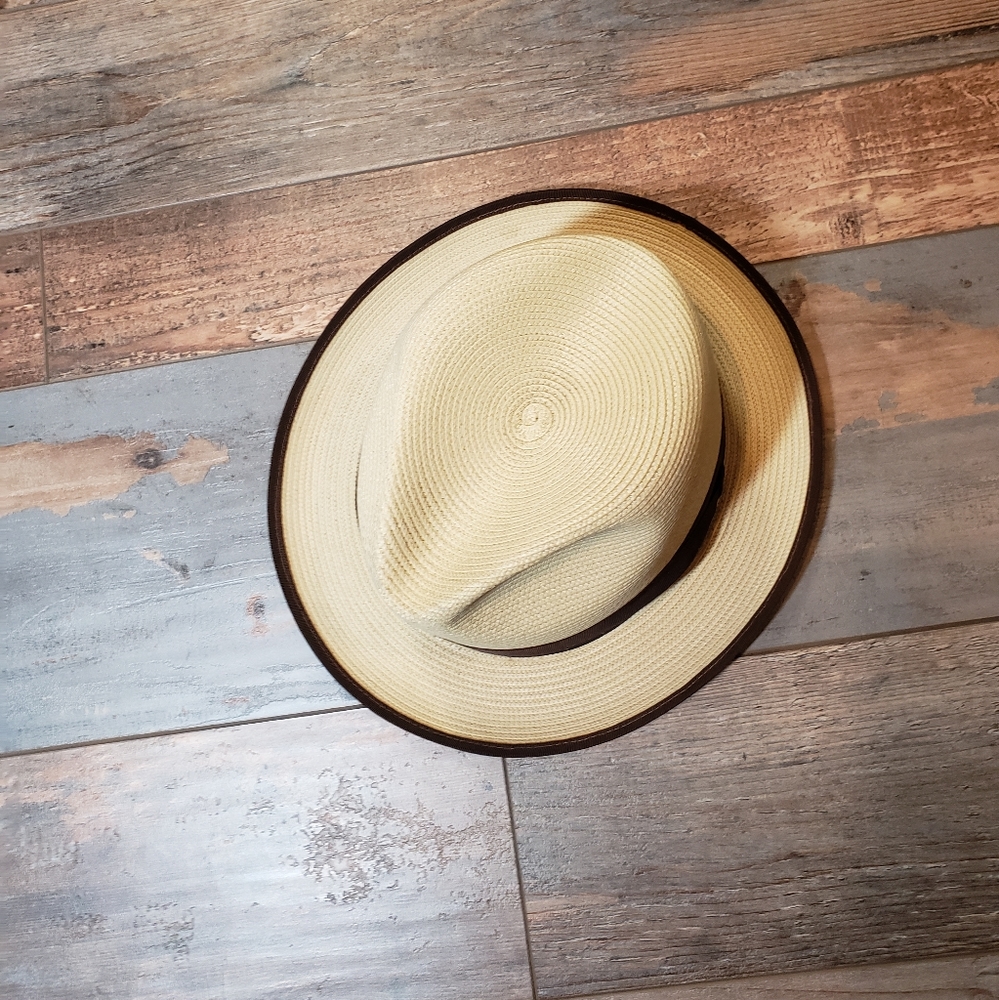 Stetson Woven Hemp Hat Collectable White/Tan Size 57 / 7 1/8 - Picture 4 of 10
